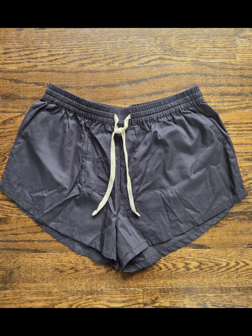 Billabong Women's Cotton Drawstring Shorts in Charcoal Gray
